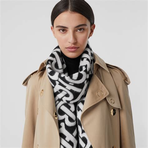 burberry monogram cashmere scarf